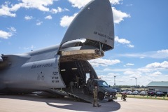 C-5 arrives tow bar on our truck