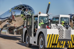 Kristen Ready to park the B-29 2