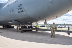 C-5 arrives  towbar connected